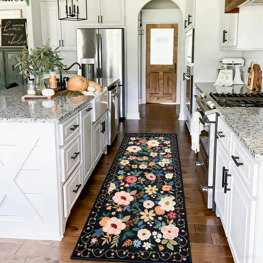 Vintage Floral Runner Rug
