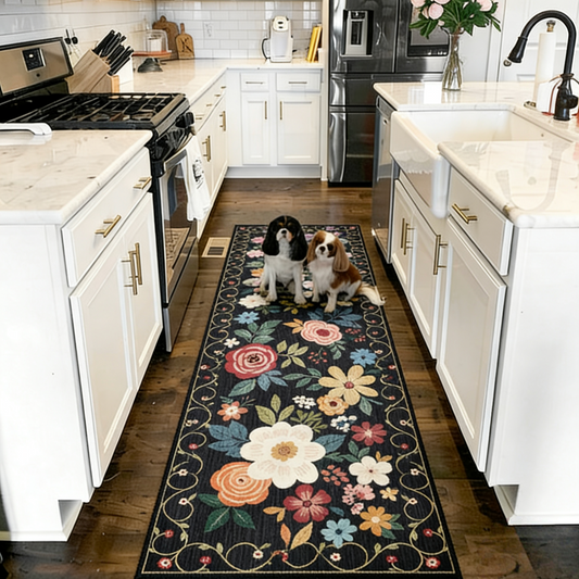 Vintage Floral Runner Rug