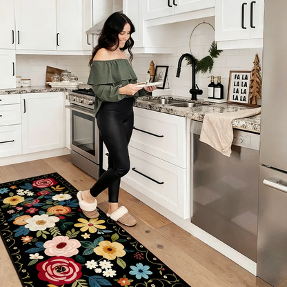 Vintage Floral Runner Rug