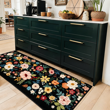 Vintage Floral Runner Rug