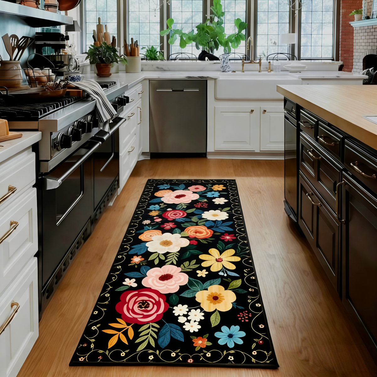 Vintage Floral Runner Rug