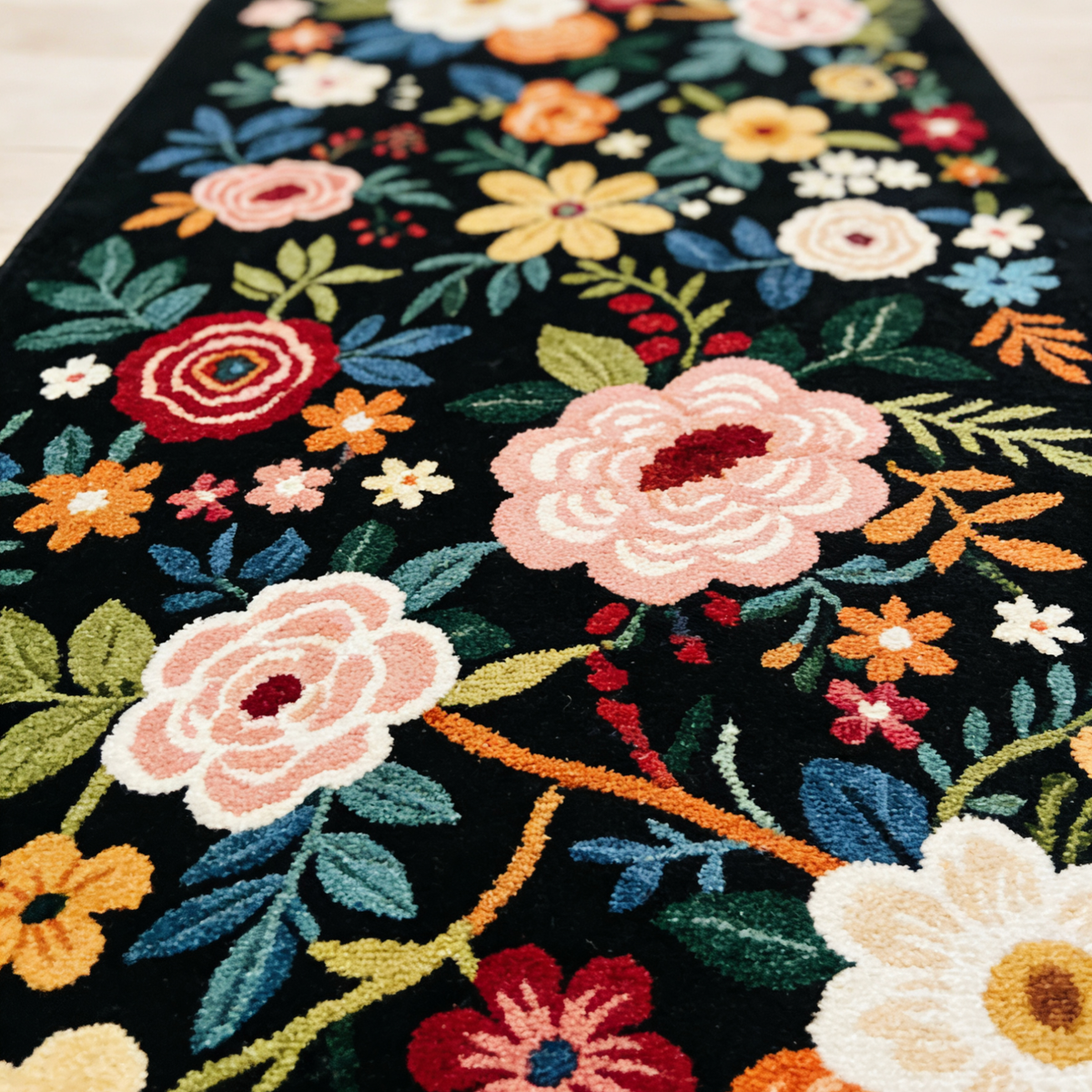 Vintage Floral Runner Rug