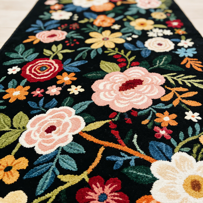Vintage Floral Runner Rug