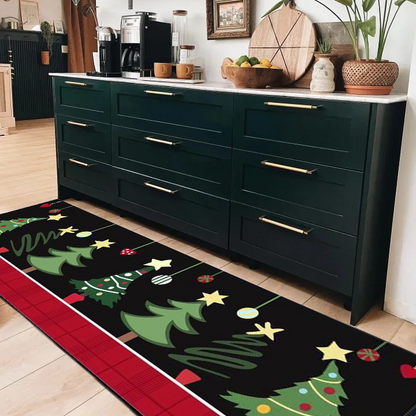 Chrismas Runner Rug- Washable &Non-slip